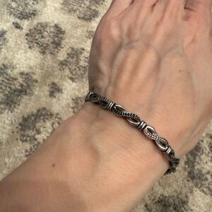 Mined diamond & silver tennis bracelet